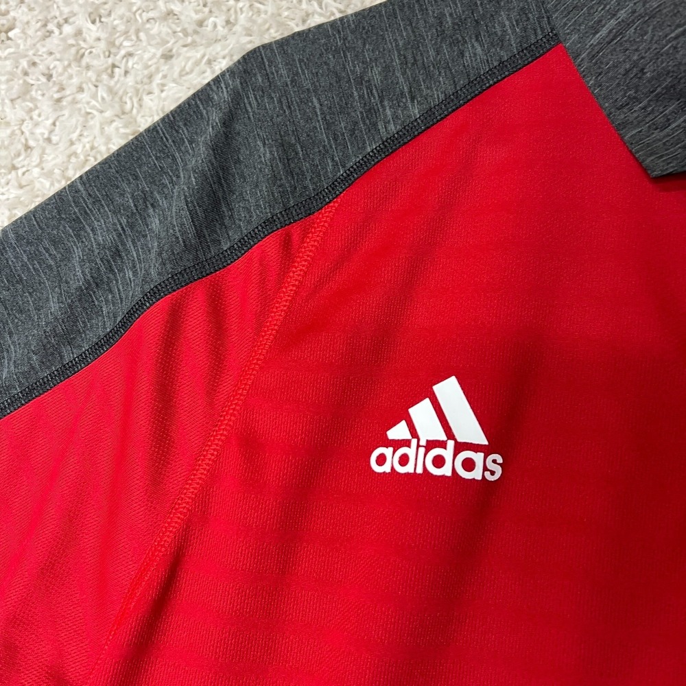NC State Wolfpack Polo Shirt Mens Size Large Red Adidas Preppy College NCAA - Picture 3 of 11